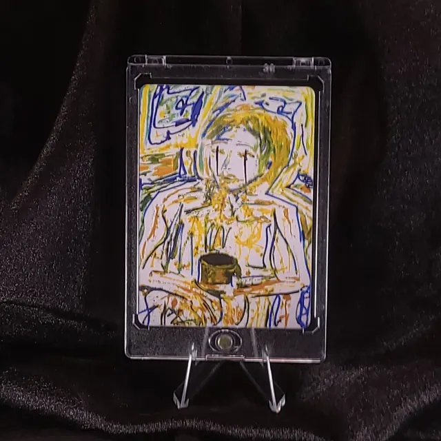 A Simple Meditation limited edition art card in acrylic display case