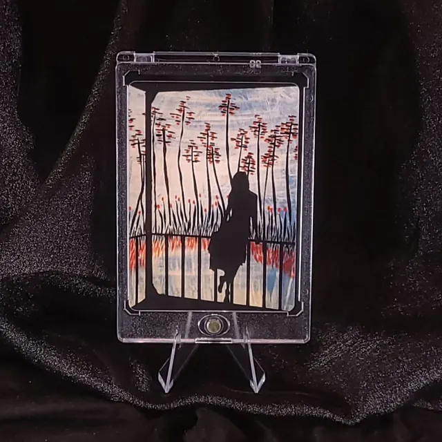 Sweet Dreams limited edition art card in acrylic display case